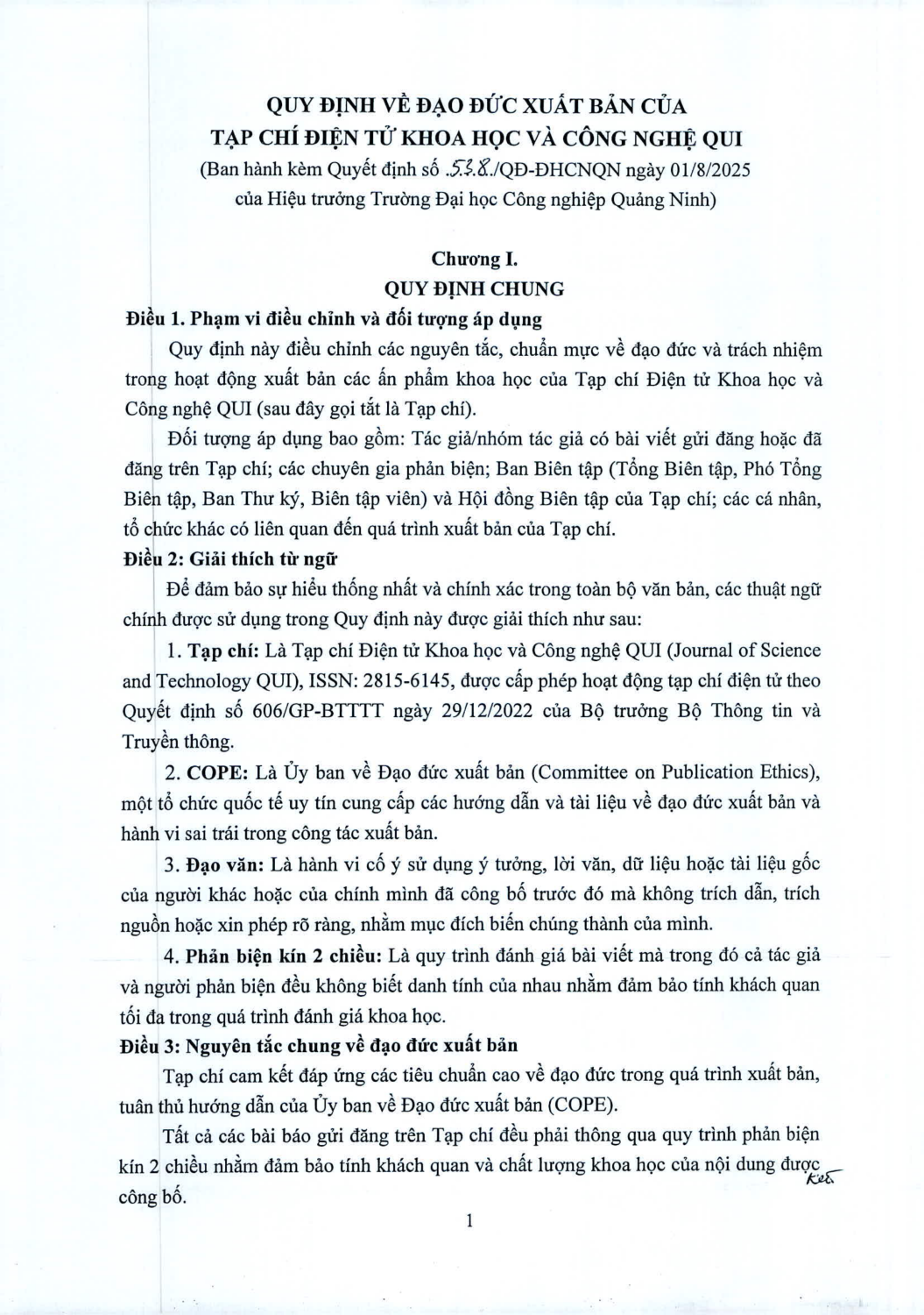 538 qd ban hanh quy dinh ve dao duc xuat ban cua tap chi dien tu khoa hoc va cong nghe qui page 2